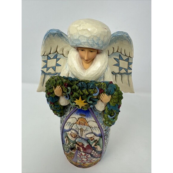Jim Shore 2009 Heartwood Creek 4014295 Night Divine Angel Figurine Nativity - Picture 5 of 11